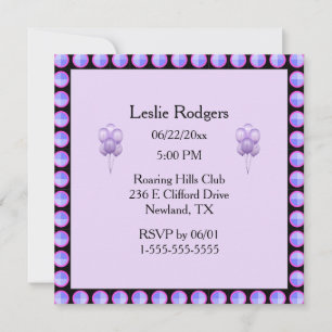 Lavender Bachelorette Party Inbjudningar