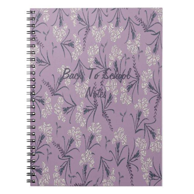 Lavender Back to school Notes Anteckningsbok (Framsidan)