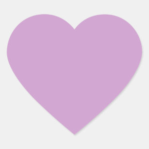 Lavender Background Färg CC99CC Heart Sticker Hjärtformat Klistermärke