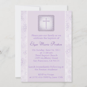 Lavender Baptism/julinbjudning Inbjudningar