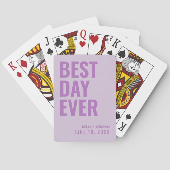 Lavender Bästa dagen någonsin i Bröllop, uppspelni Casinokort (Baksidan)