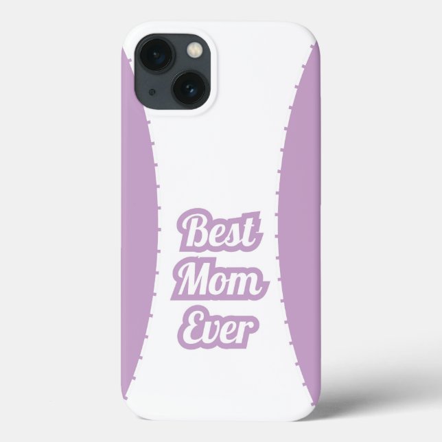 Lavender Bästa mamma någonsin iPhone-fodral (Baksida)