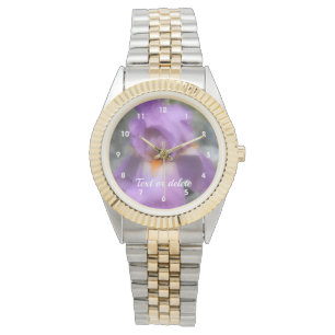 Lavender Bearded Iris Flower Personlig Armbandsur