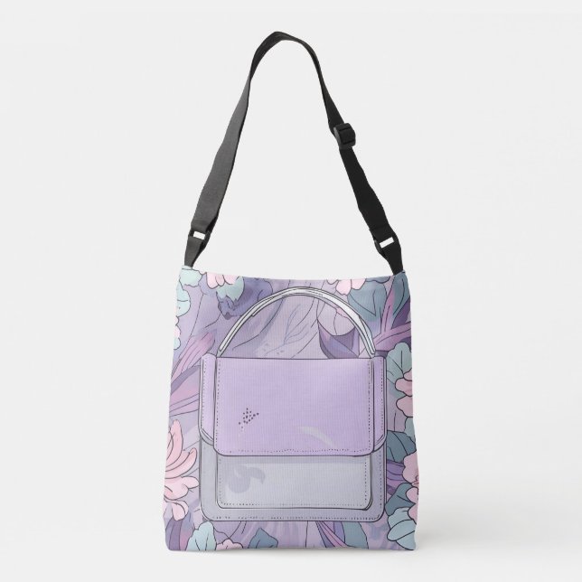 Lavender Beauty Purse AI art. Axelväska (Baksida)