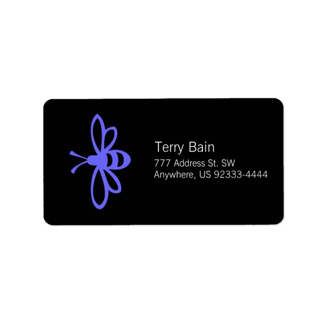 Lavender Bee Adressetikett (Framsidan)