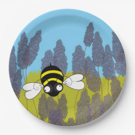 Lavender Bee Papprare Tallrikar