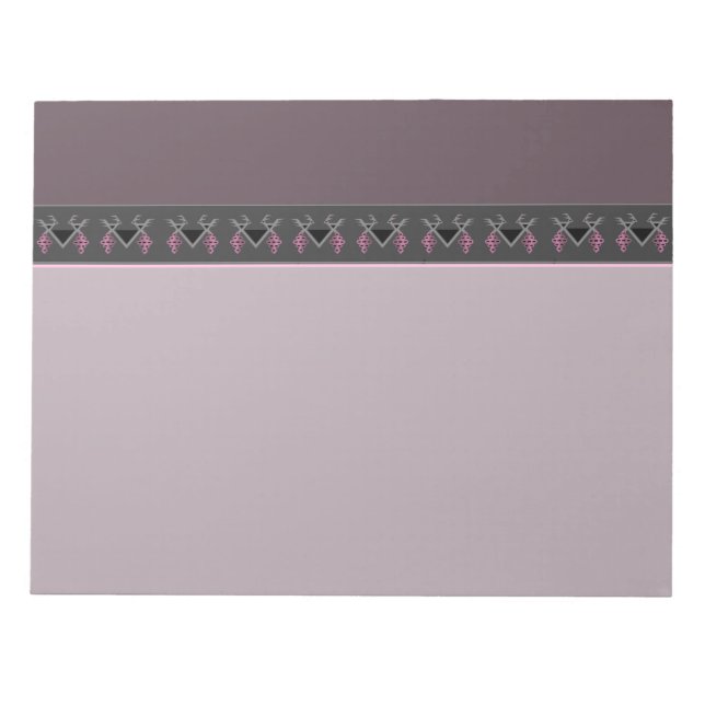 Lavender Birds in Vineyard Kilim Ornament Anteckningsblock (Framsida)