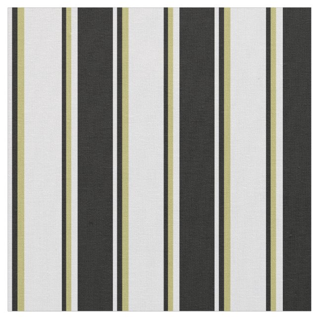 Lavender, Black och Mörk Khaki Färgad Linjer Tyg (Närbild)