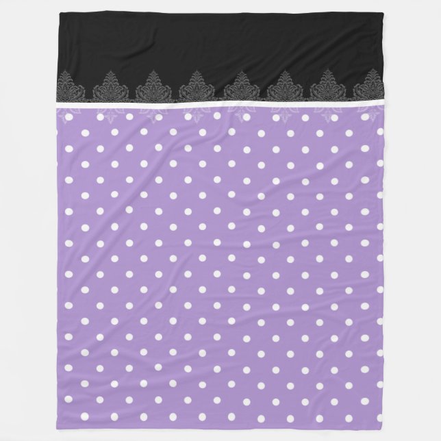 Lavender & Black rand Tiffany's Fleece Blanket (Framsidan)