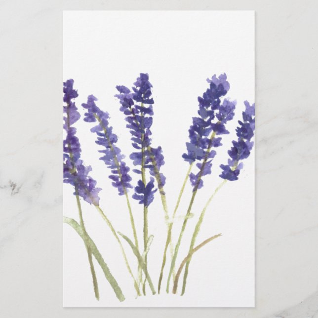 Lavender Blavender fransk lavender Brevpapper (Framsida)