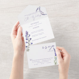 Lavender Bliss Elegant Watercolor Bröllop