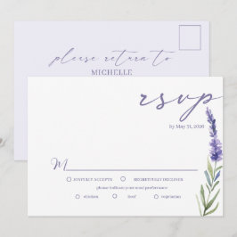 Lavender Bliss Elegant Watercolor Bröllop OSA Inbjudningar