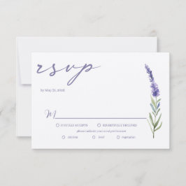 Lavender Bliss Elegant Watercolor Bröllop OSA Kort