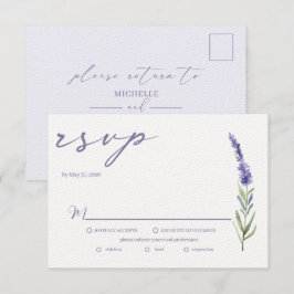 Lavender Bliss Elegant Watercolor Bröllop OSA Kort