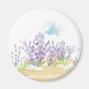 Lavender-blomma Magnet