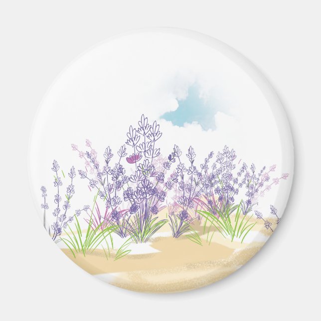 Lavender-blomma Magnet (Framsidan)