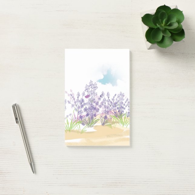 Lavender-blomma Post-it Block (Kontor)