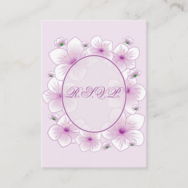 Lavender Blommar Flowers Romantic OSA Minicard Tilläggskort (Framsida)