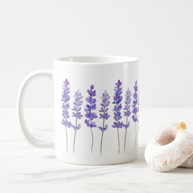 Lavender Blommar Mugg (Med munk)