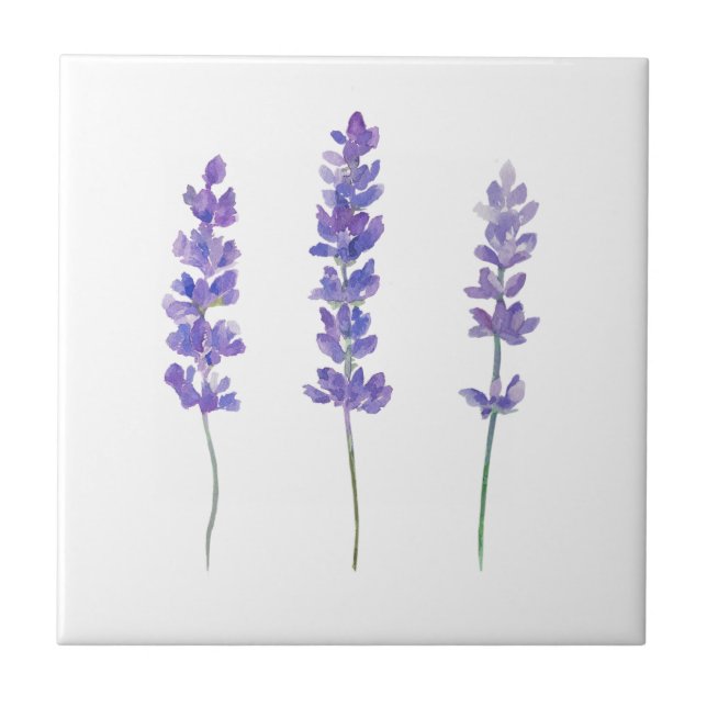 Lavender Blommars Ceramic Tile Kakelplatta (Framsidan)