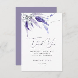 Lavender Blommigt Botanical Wildblommor Boho Bröll Tack Kort