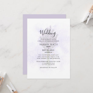 Lavender Blommigt Bride Parents Stänk Bröllop Inbjudningar