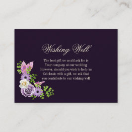 Lavender Blommigt Bröllop Wishing-brunn Tilläggskort