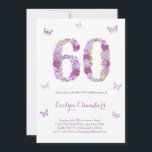 Lavender Blommigt Butterfly 60:e Födelsedagsfesten Inbjudningar<br><div class="desc">En söt blommigt 60:e födelsedagsfest inbjudan med blommorna i form av siffran "60" i lavender- och mauvskuggor. Observera att du kan ta bort/flytta fjärilarna från designen verktyg (klicka eller tryck för att anpassa ytterligare). Det motsatta har varit designat med en vit/lila gingham-kontroll, men du kan ta bort den och/eller lägga...</div>
