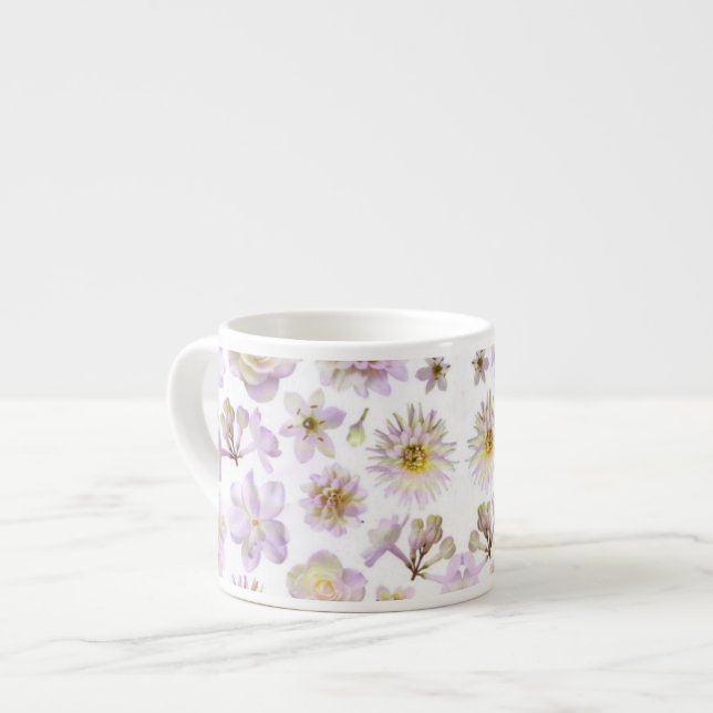 Lavender Blommigt Deco Espresso Mugg Espressomugg (Framsida vänster)