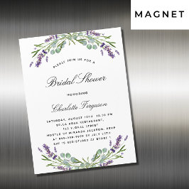 Lavender blommigt eucalyptus lyxury möhippa magnetisk inbjudningskort
