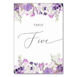 Lavender blommigt fem Bordsnummer