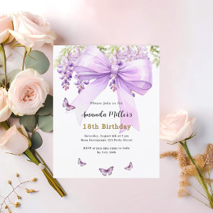 Lavender-blommigt-fjäril-inbjudan