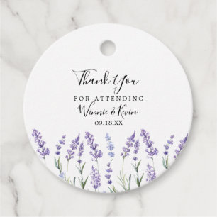 Lavender Blommigt Gåvor Etiketter