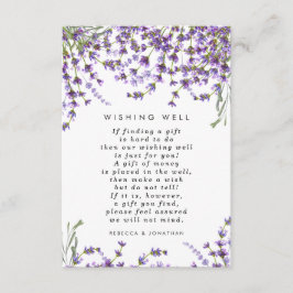 Lavender blommigt grönt bröllop som vill ha ett br tilläggskort
