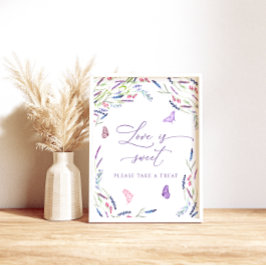Lavender Blommigt Möhippa Kärlek är Sweet Poster