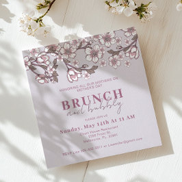Lavender Blommigt Mors dag Brunch Inbjudan