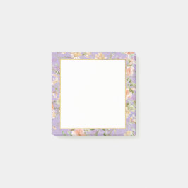 Lavender Blommigt Post-it Block