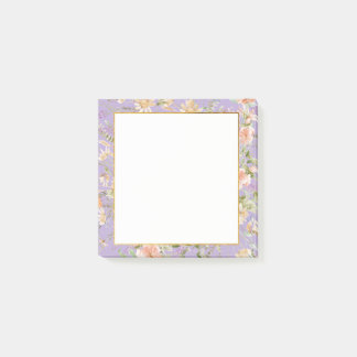 Lavender Blommigt Post-it Block