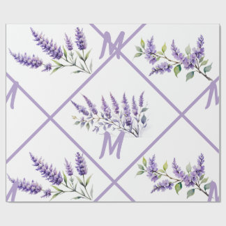 Lavender blommigt presentpapper