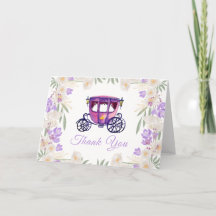 Lavender Blommigt Princess Carriage Baby Shower