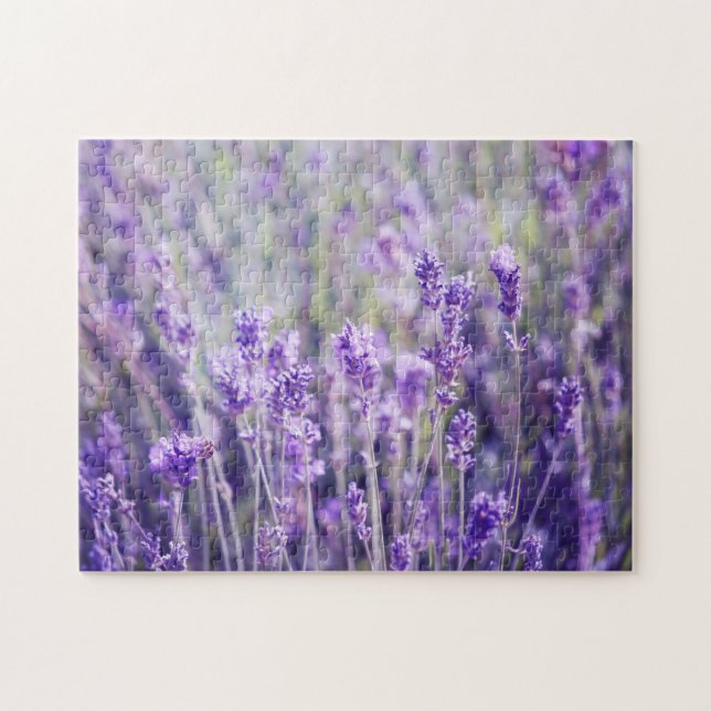 Lavender Blommigt Pussel (Horisontell)