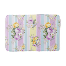 Lavender Blommigt Stripe Badrumsmatta