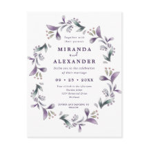 Lavender blommigt Vår-utandningen bröllop