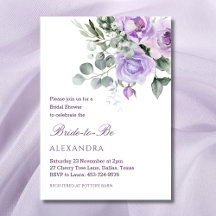 Lavender Blommigt Watercolor Peony Möhippa
