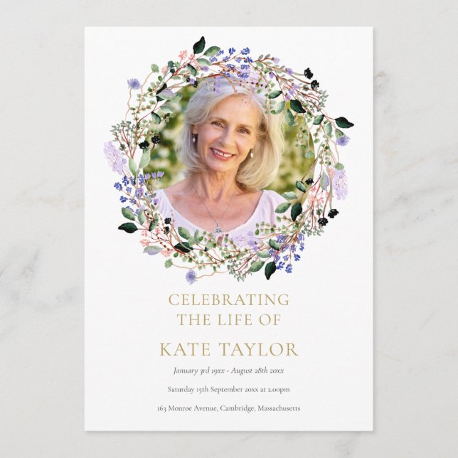 Lavender-Blommigtens fotoflödesordning Program (Framsida)