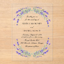 Lavender Blommigts Violet Bröllop