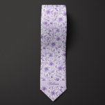 Lavender Blommönster Slips<br><div class="desc">Öka din bröllop-attityd med Lavender Blommönster Neck Tie. Blommönstret i lavender tillför lite charm och sofistikering. Se till att du är klar med vårt koordinerande strumpor för en polerad pensel.</div>