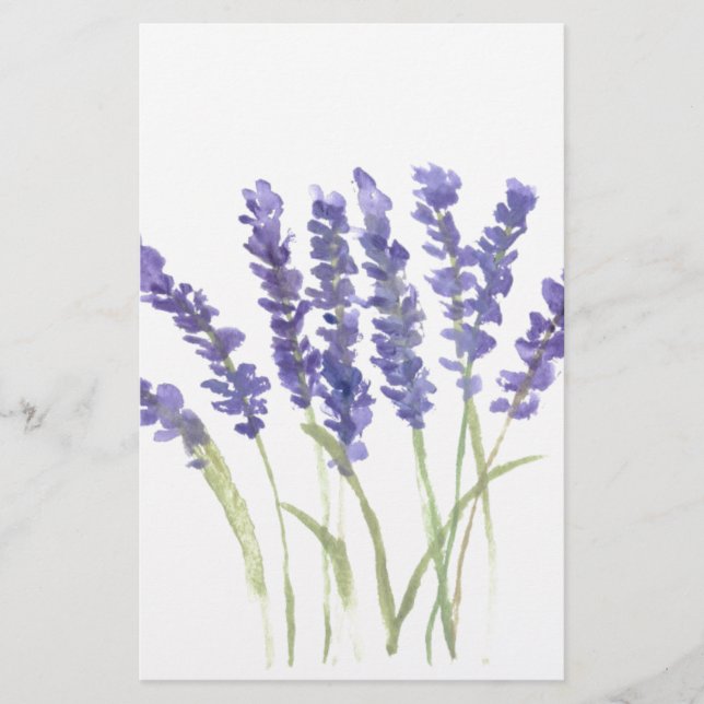 Lavender Blommor Brevpapper (Framsida)