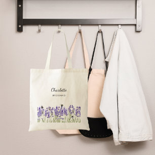 Lavender blommor bridesmaid tygkasse