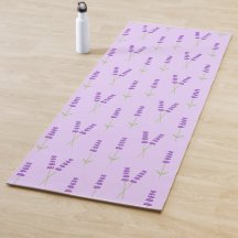 Lavender-blommor lila Yoga Mat